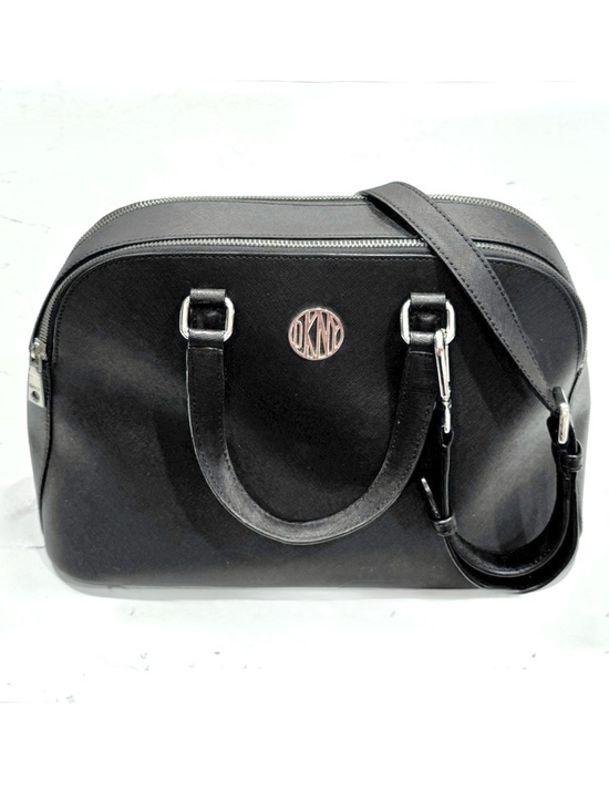 Dkny Handbags - DKNY Black Satchel Crossbody with Silver Hardware‎